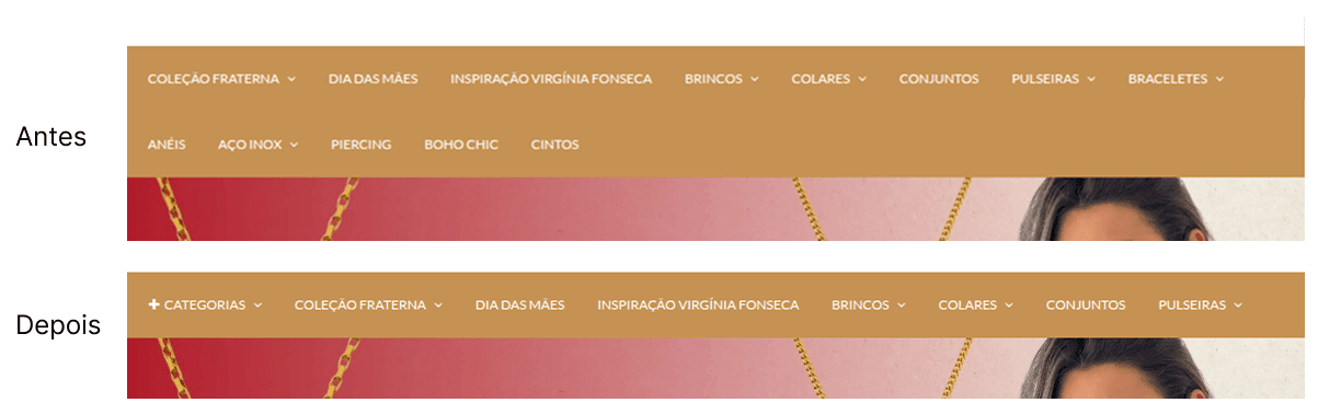 Componente Menu de Categorias com limite
